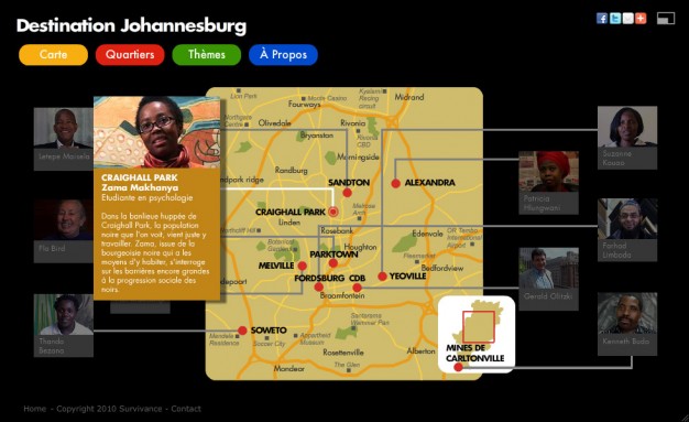 Webdocumentaire Destination Johannesburg - Carte de Joburg