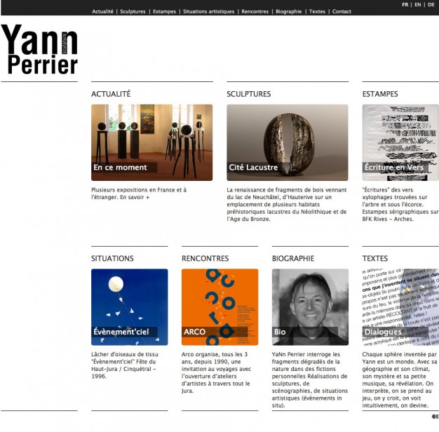 Création du site internet du sculpteur Yann Perrier