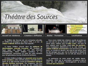 Création du site internet du Théatre des Sources